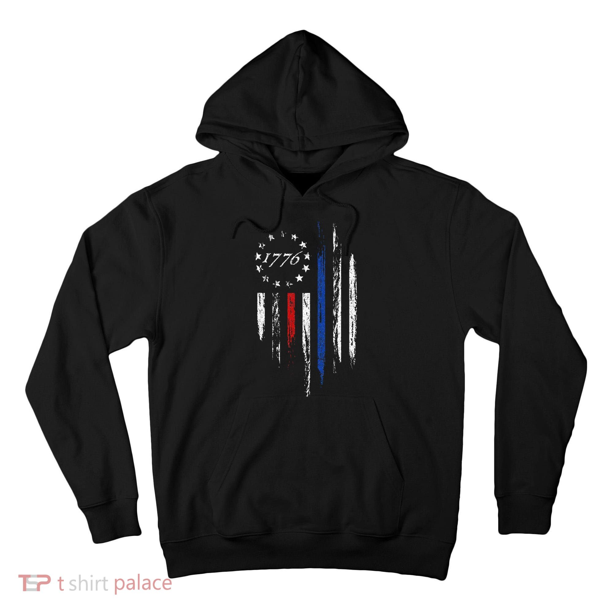 1776 American Flag Betsy Ross 13 Stars Usa Gift Tall Hoodie