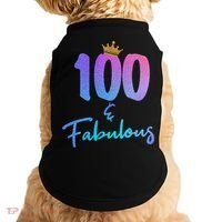 100 And Fabulous For 100th Birthday Cute Gift Doggie Tank thumb 0