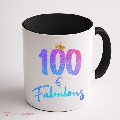 100 And Fabulous For 100th Birthday Cute Gift Coffee Mug back