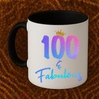 100 And Fabulous For 100th Birthday Cute Gift Coffee Mug thumb 2