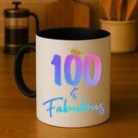 100 And Fabulous For 100th Birthday Cute Gift Coffee Mug thumb 4