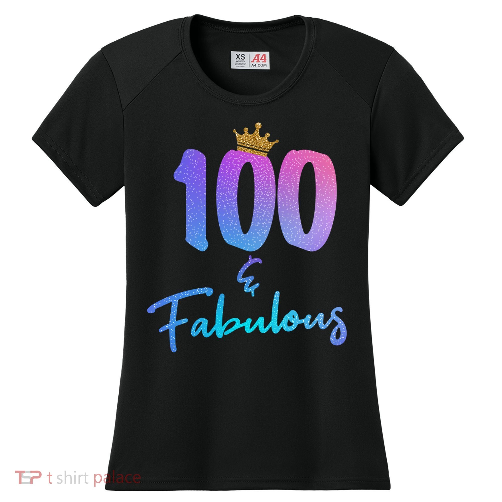 100 And Fabulous For 100th Birthday Cute Gift Women's Cooling Performance Crew T-Shirt