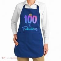 100 And Fabulous For 100th Birthday Cute Gift Apron thumb 2
