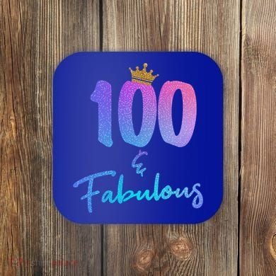 100 And Fabulous For 100th Birthday Cute Gift Coaster