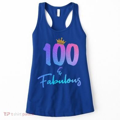 100 And Fabulous For 100th Birthday Cute Gift Women's Tank Top