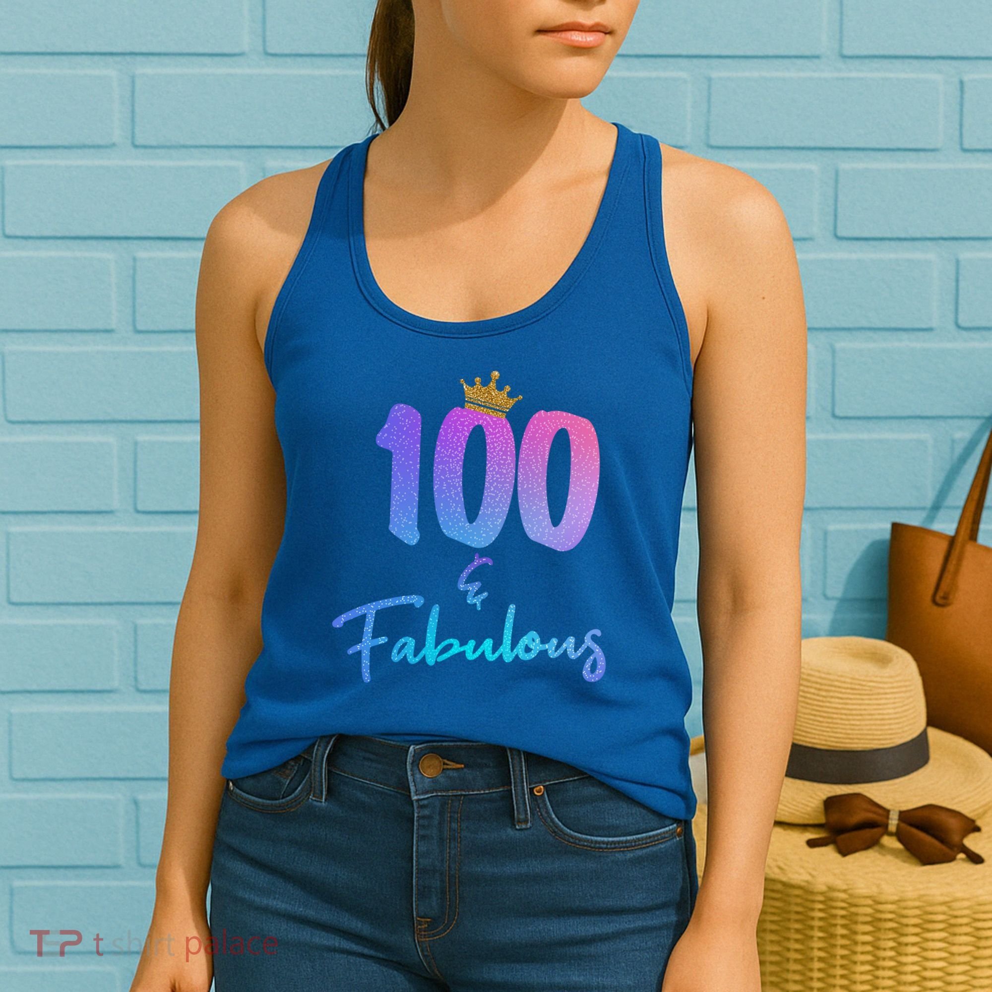 100 And Fabulous For 100th Birthday Cute Gift Women's Tank Top