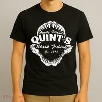1975 Amity Island QuintS Shark Fishing T-Shirt thumb 3