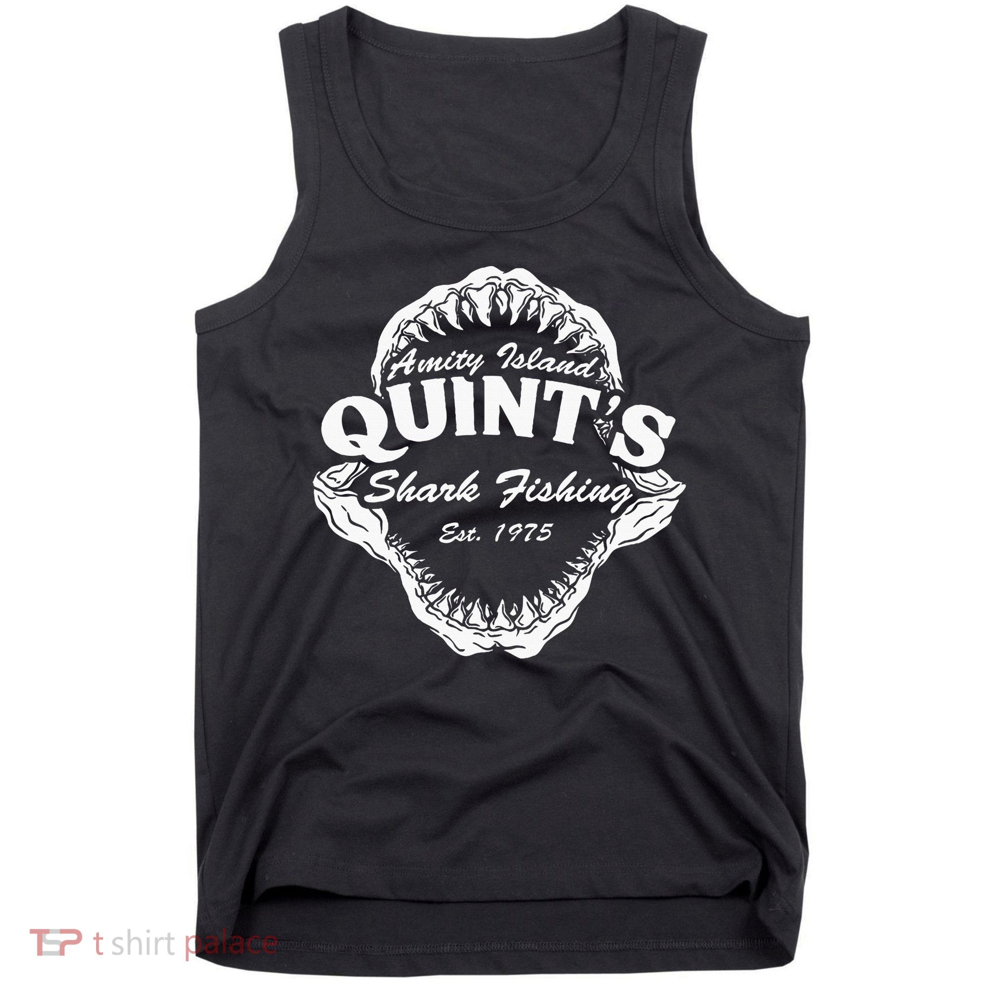 1975 Amity Island QuintS Shark Fishing Tank Top