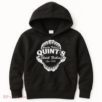 1975 Amity Island QuintS Shark Fishing Kids Hoodie thumb 0