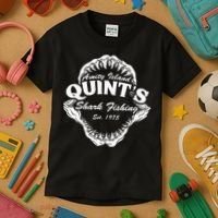 1975 Amity Island QuintS Shark Fishing Kids T-Shirt thumb 3