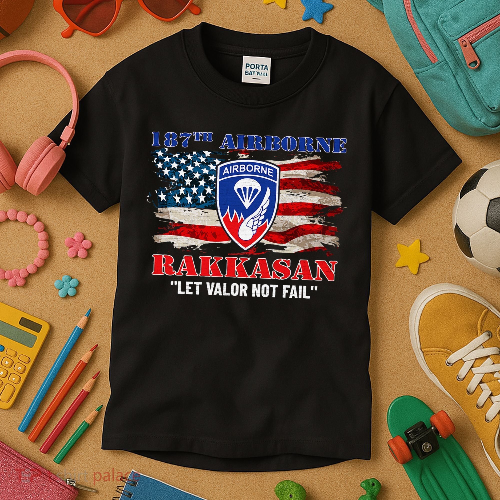 187th Airborne Infantry Regiment Rakkasans Fort Campbell Kids T-Shirt