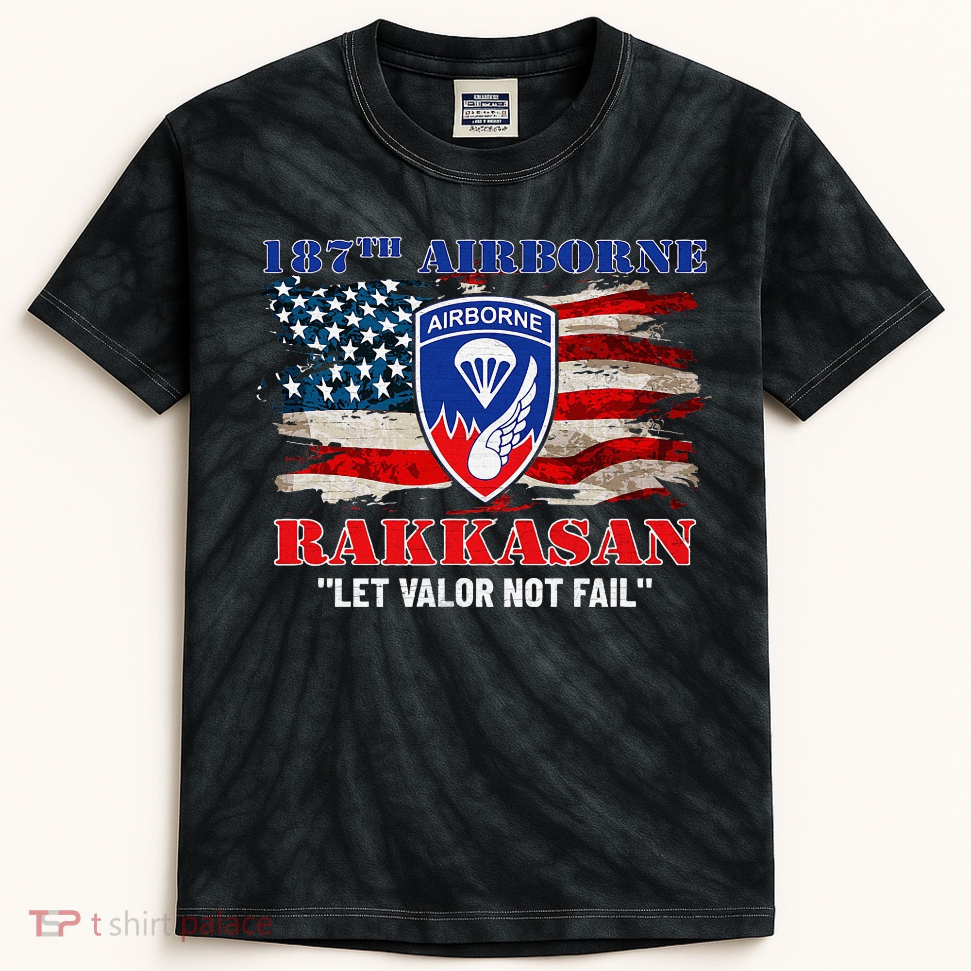187th Airborne Infantry Regiment Rakkasans Fort Campbell Kids Tie-Dye T-Shirt