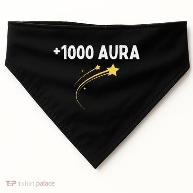 1000 Aura Plus 1000 Aura Points Meme Humor USA-Made Doggie Bandana