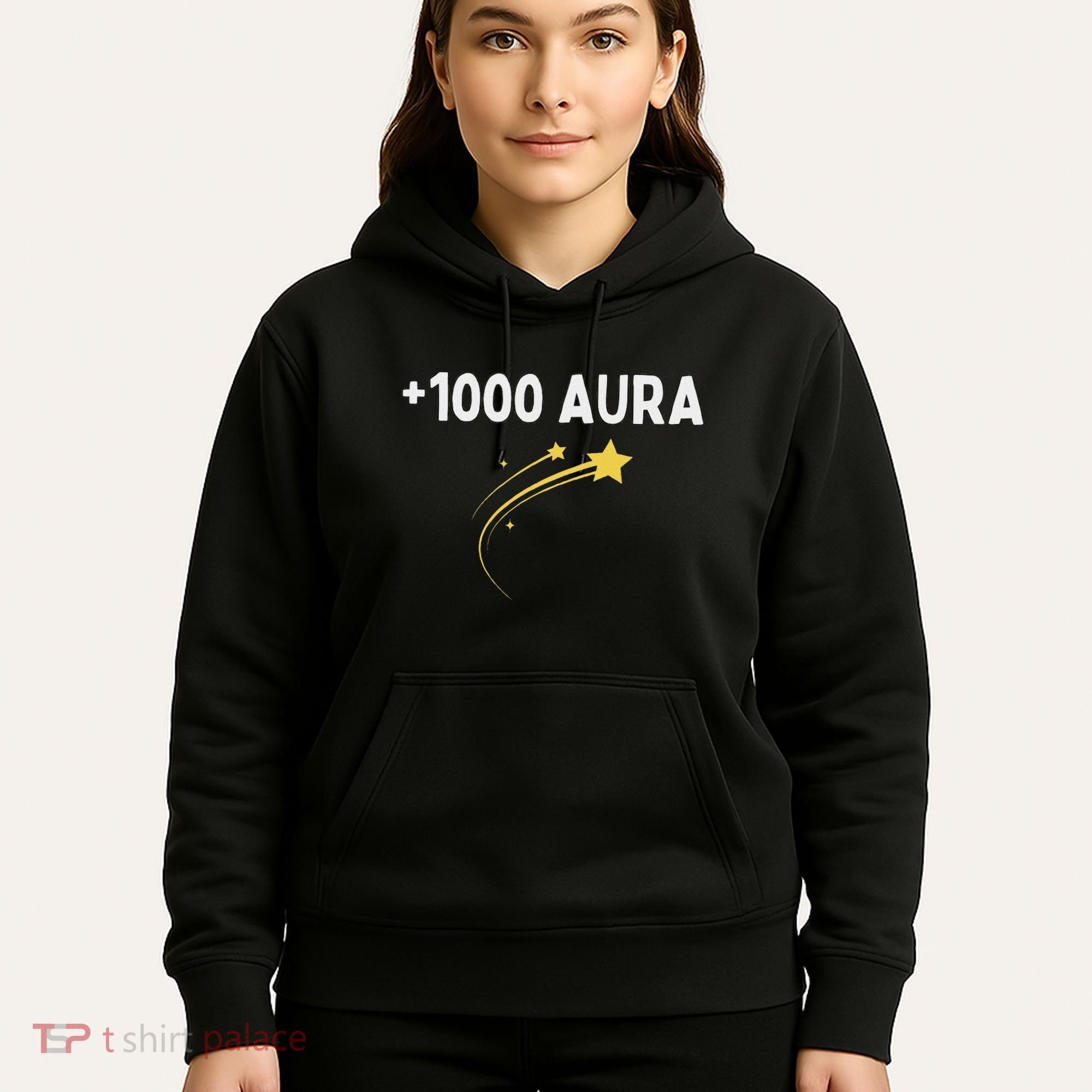1000 Aura Plus 1000 Aura Points Meme Humor Hoodie