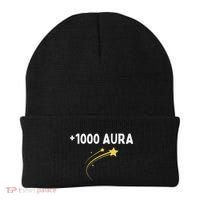 1000 Aura Plus 1000 Aura Points Meme Humor Beanie thumb 0