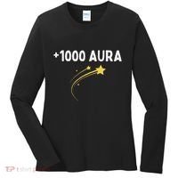 1000 Aura Plus 1000 Aura Points Meme Humor Women's Long Sleeve Shirt thumb 0