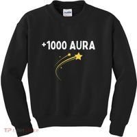 1000 Aura Plus 1000 Aura Points Meme Humor Kids Sweatshirt thumb 0
