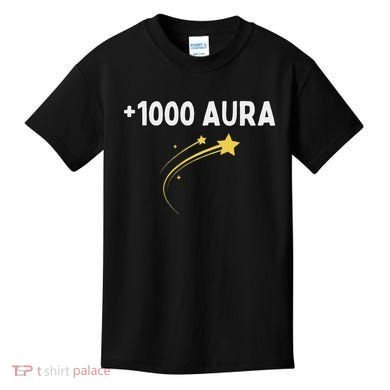 1000 Aura Plus 1000 Aura Points Meme Humor Kids T-Shirt