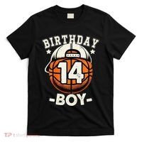 14th Birthday 14 Year Old Basketball Theme Decorations T-Shirt thumb 0