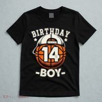 14th Birthday 14 Year Old Basketball Theme Decorations T-Shirt thumb 5