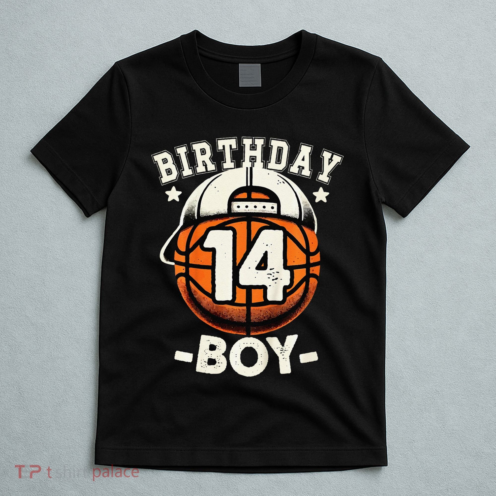 14th Birthday 14 Year Old Basketball Theme Decorations T-Shirt