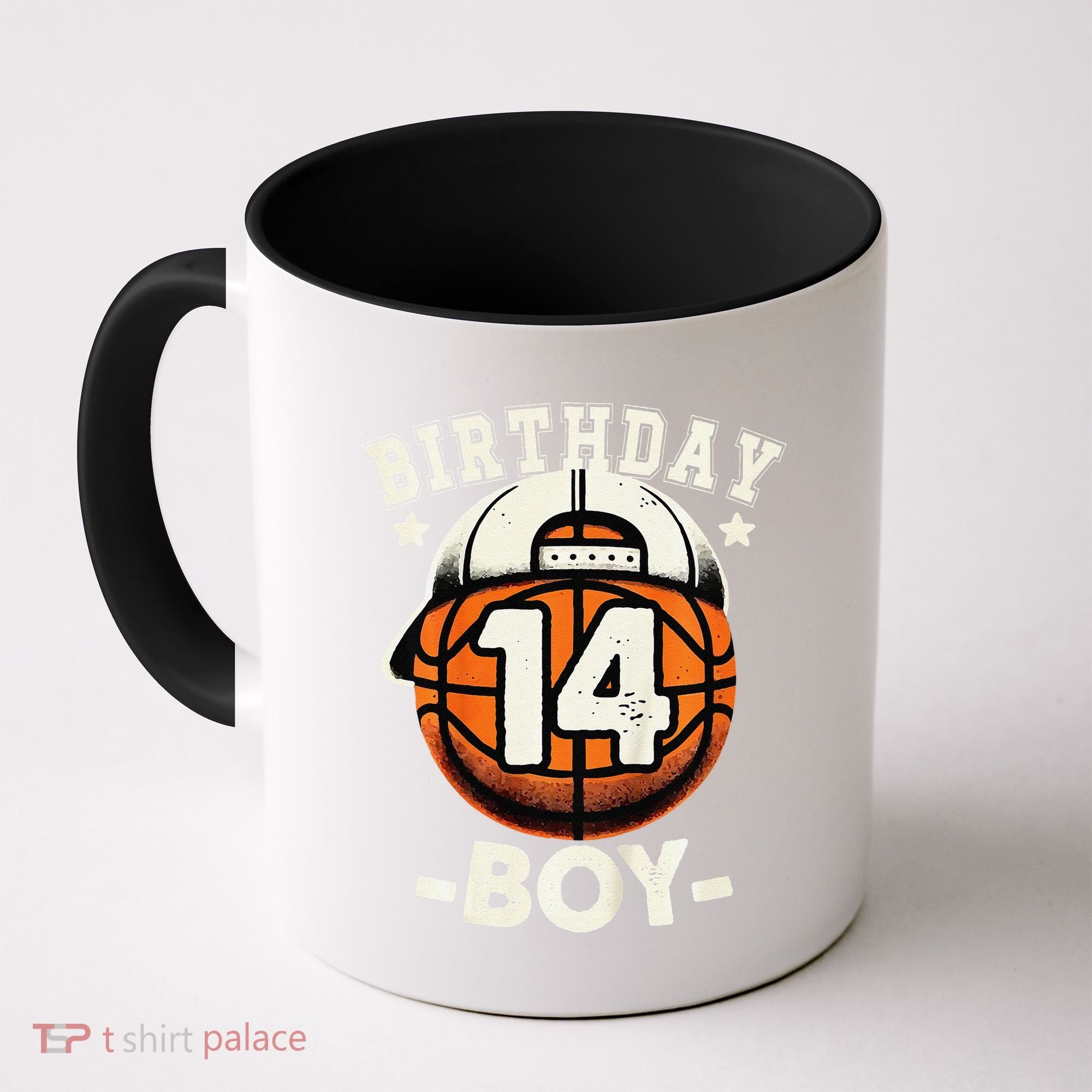 14th Birthday 14 Year Old Basketball Theme Decorations Coffee Mug