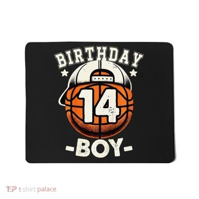14th Birthday 14 Year Old Basketball Theme Decorations Mousepad