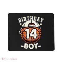 14th Birthday 14 Year Old Basketball Theme Decorations Mousepad thumb 0