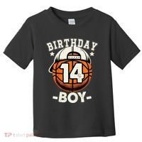 14th Birthday 14 Year Old Basketball Theme Decorations Toddler T-Shirt thumb 0
