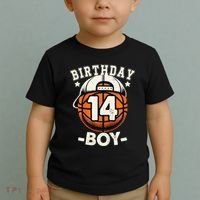 14th Birthday 14 Year Old Basketball Theme Decorations Toddler T-Shirt thumb 2
