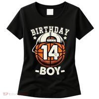 14th Birthday 14 Year Old Basketball Theme Decorations Women's T-Shirt thumb 0
