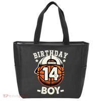 14th Birthday 14 Year Old Basketball Theme Decorations Tote Bag thumb 0