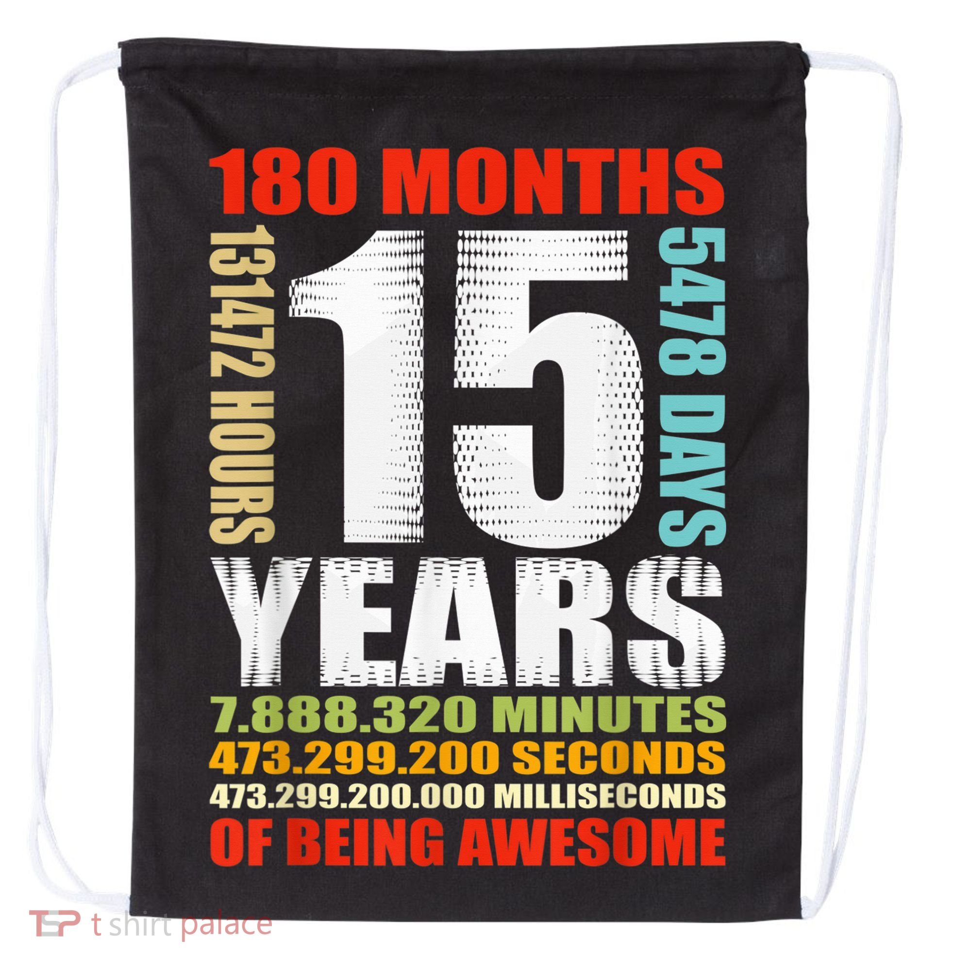 15th Birthday 15 Years Old Boy Girl  Being Awesome Drawstring Bag