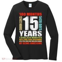 15th Birthday 15 Years Old Boy Girl  Being Awesome Women's Long Sleeve Shirt thumb 0