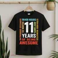 11th Birthday 11 Years Old Vintage Retro 132 Months T-Shirt thumb 2