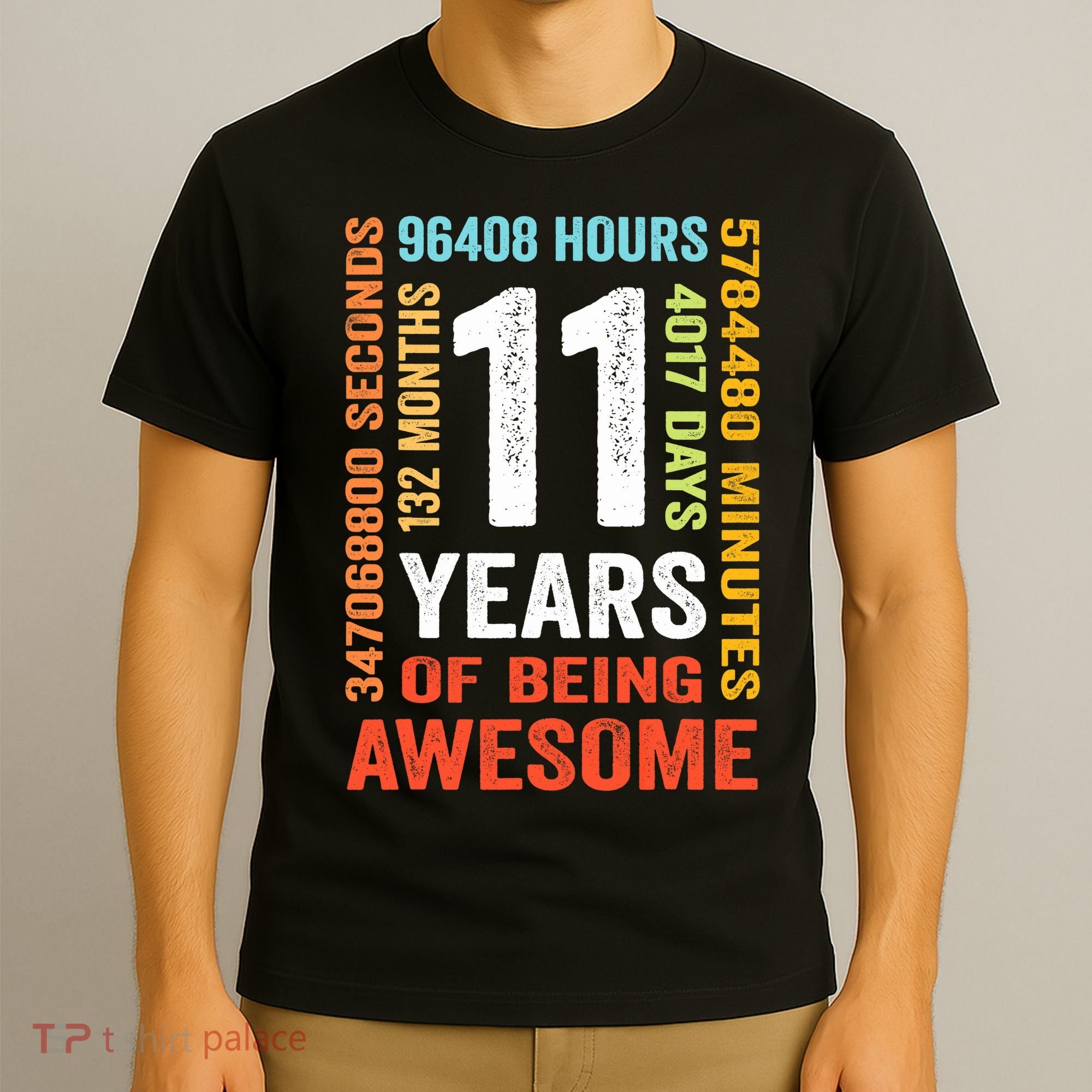 11th Birthday 11 Years Old Vintage Retro 132 Months T-Shirt