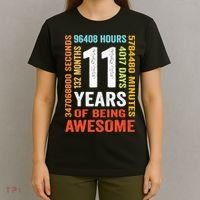 11th Birthday 11 Years Old Vintage Retro 132 Months T-Shirt thumb 4