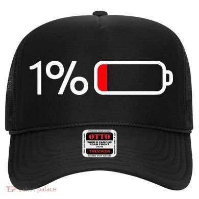 1 Battery 1 Battery Fun Low Energy Percentage Hat