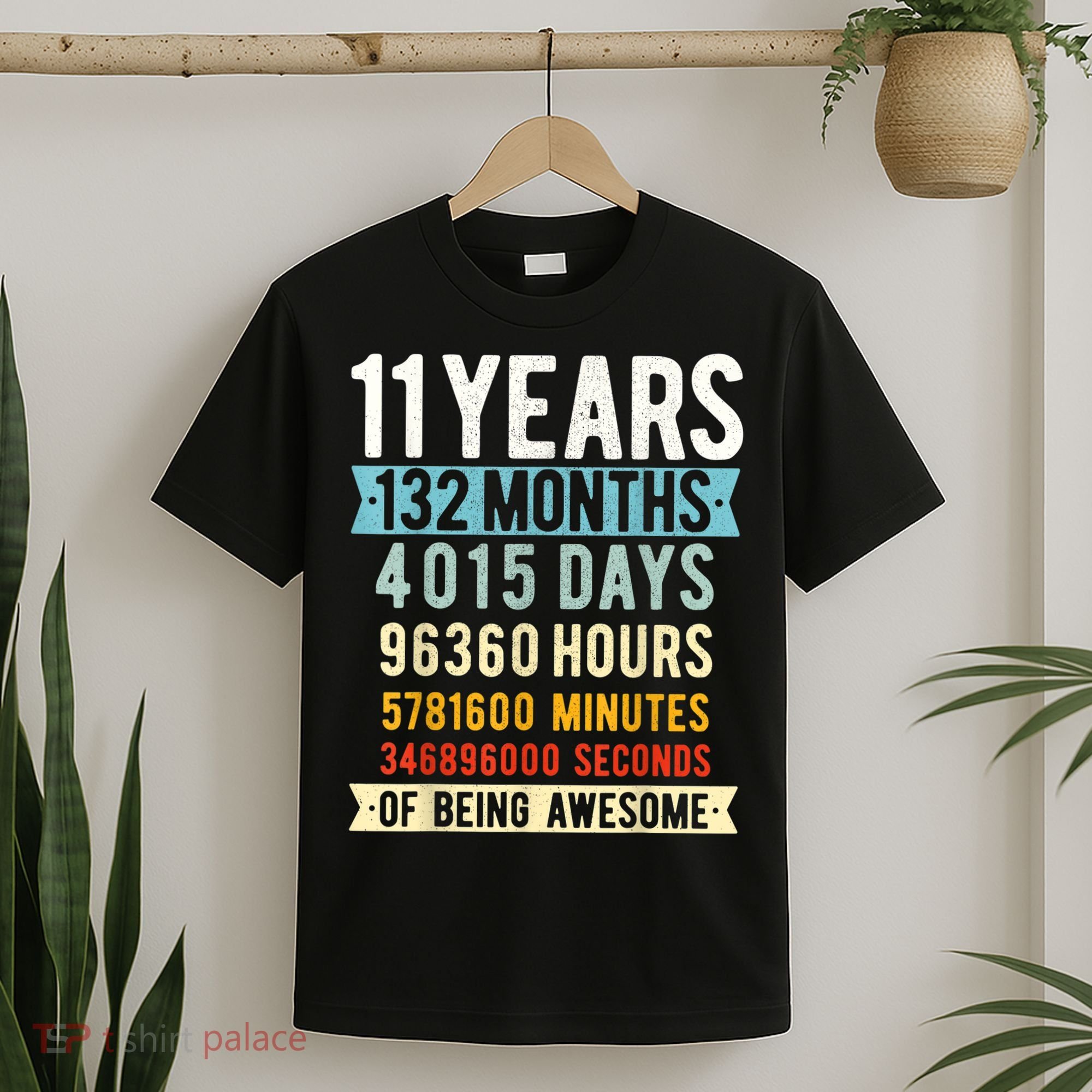 11th Birthday 11 Years Old Vintage Retro 132 Months Shirt T-Shirt