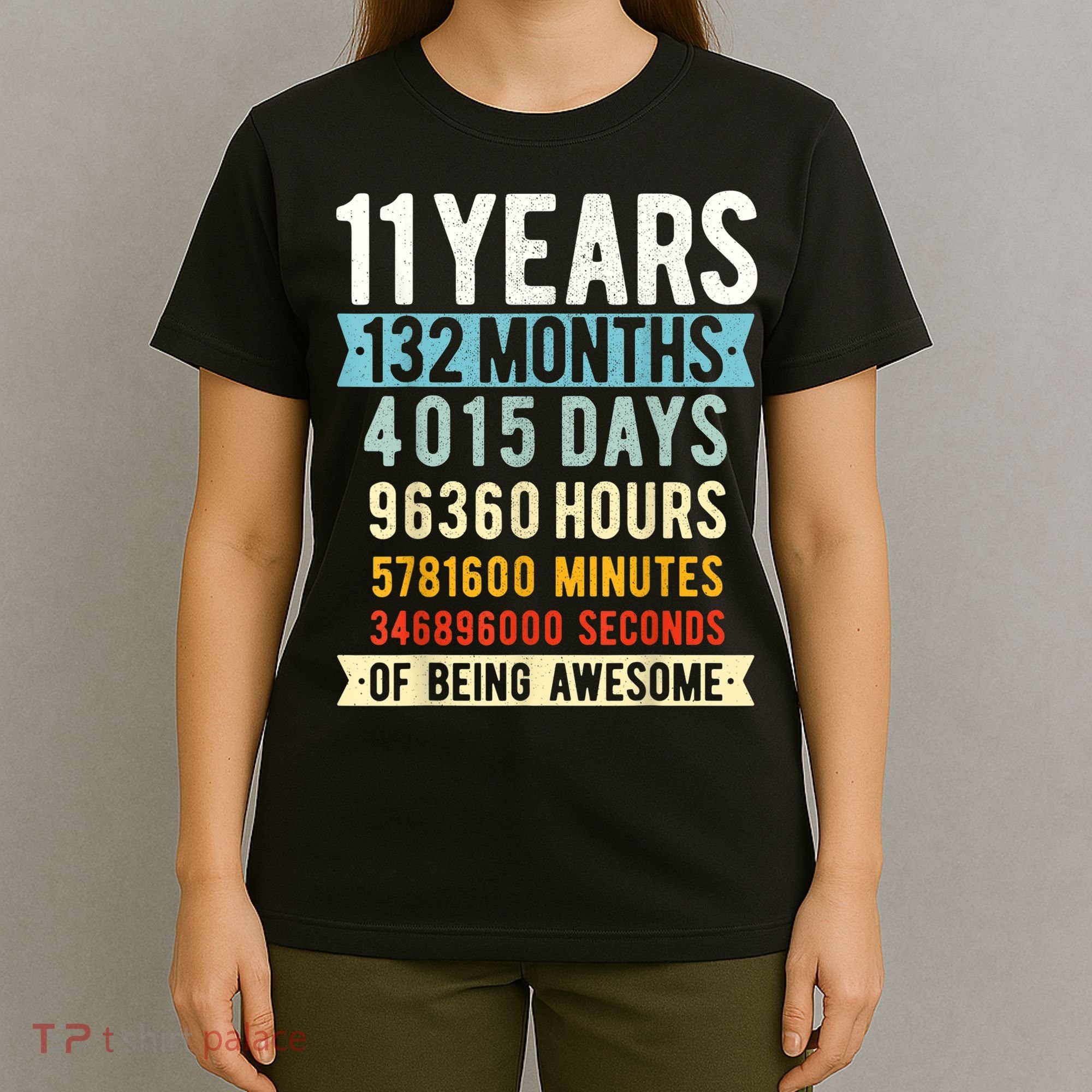 11th Birthday 11 Years Old Vintage Retro 132 Months Shirt T-Shirt