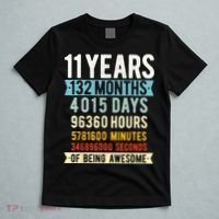 11th Birthday 11 Years Old Vintage Retro 132 Months Shirt T-Shirt thumb 5