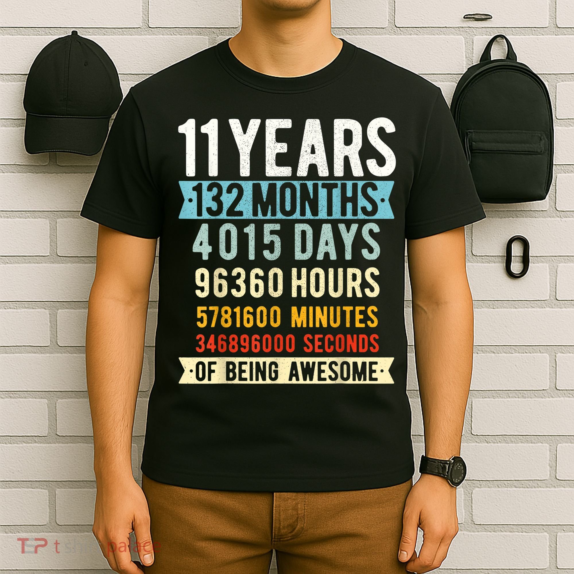 11th Birthday 11 Years Old Vintage Retro 132 Months Shirt T-Shirt