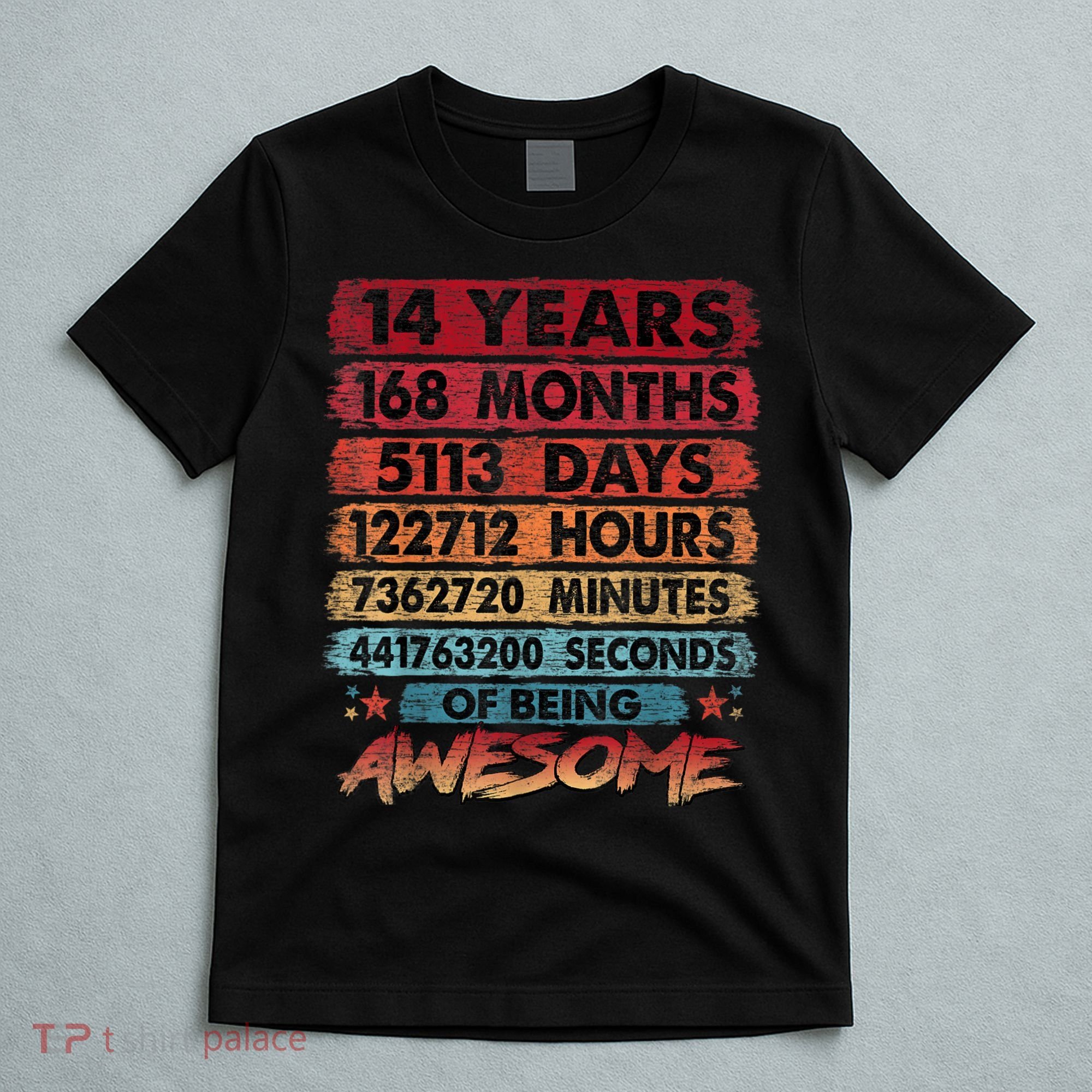 14th Birthday 14 Years Old Vintage Retro 168 Months Birthday T-Shirt