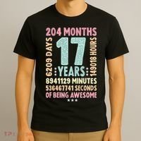 17th Birthday 17 Years Old Vintage Retro 17 Yr Old T-Shirt thumb 3