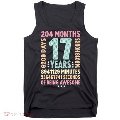 17th Birthday 17 Years Old Vintage Retro 17 Yr Old Tank Top