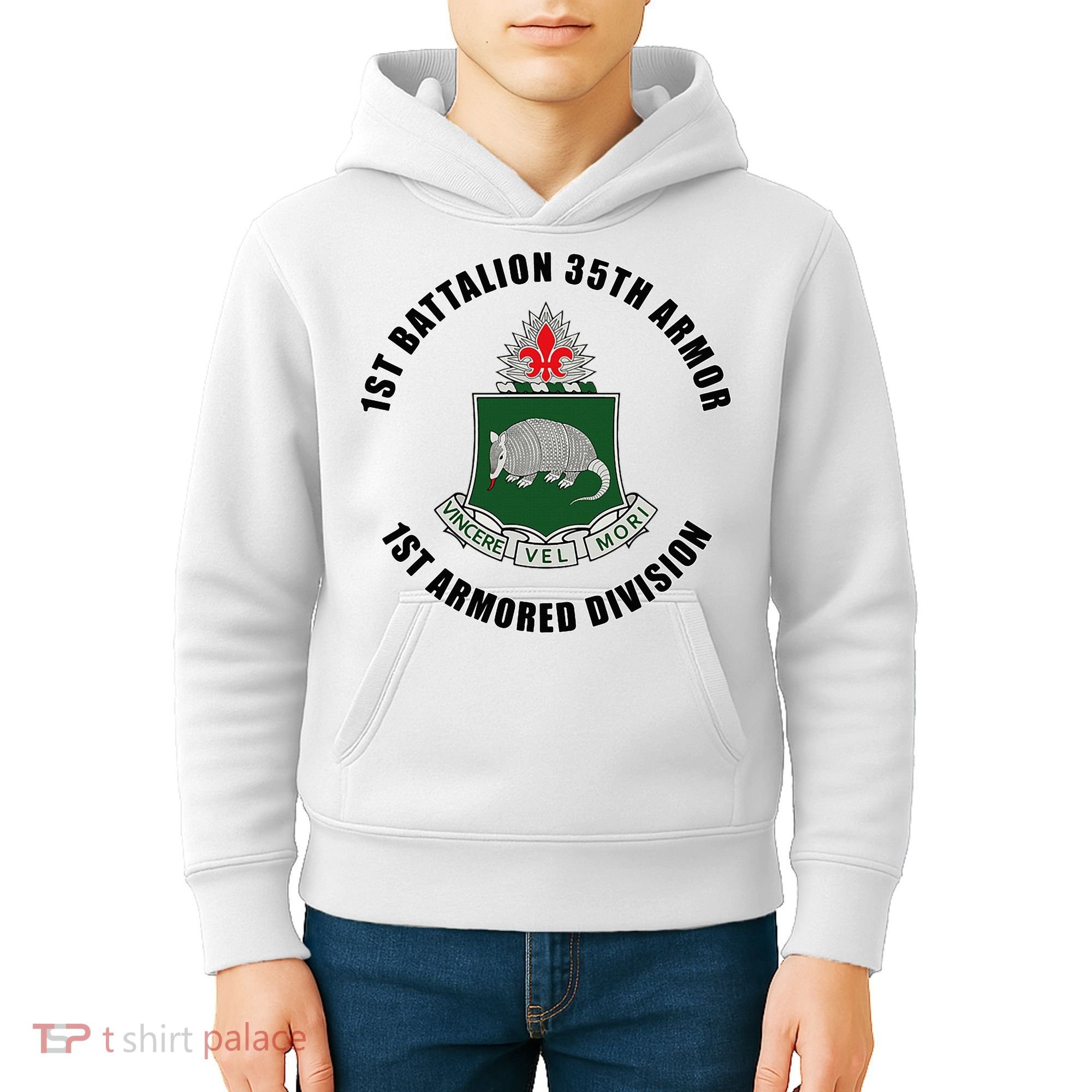 1st Battalion 35th Armor 1st Armored Division Kids Hoodie