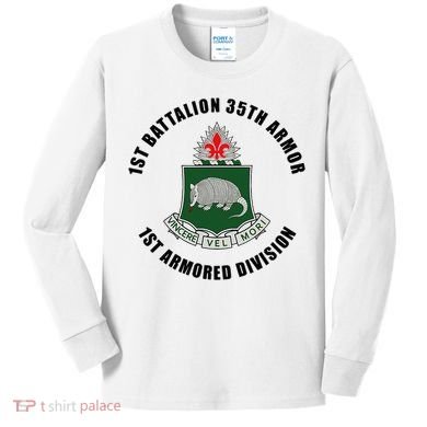 1st Battalion 35th Armor 1st Armored Division Kids Long Sleeve Shirt