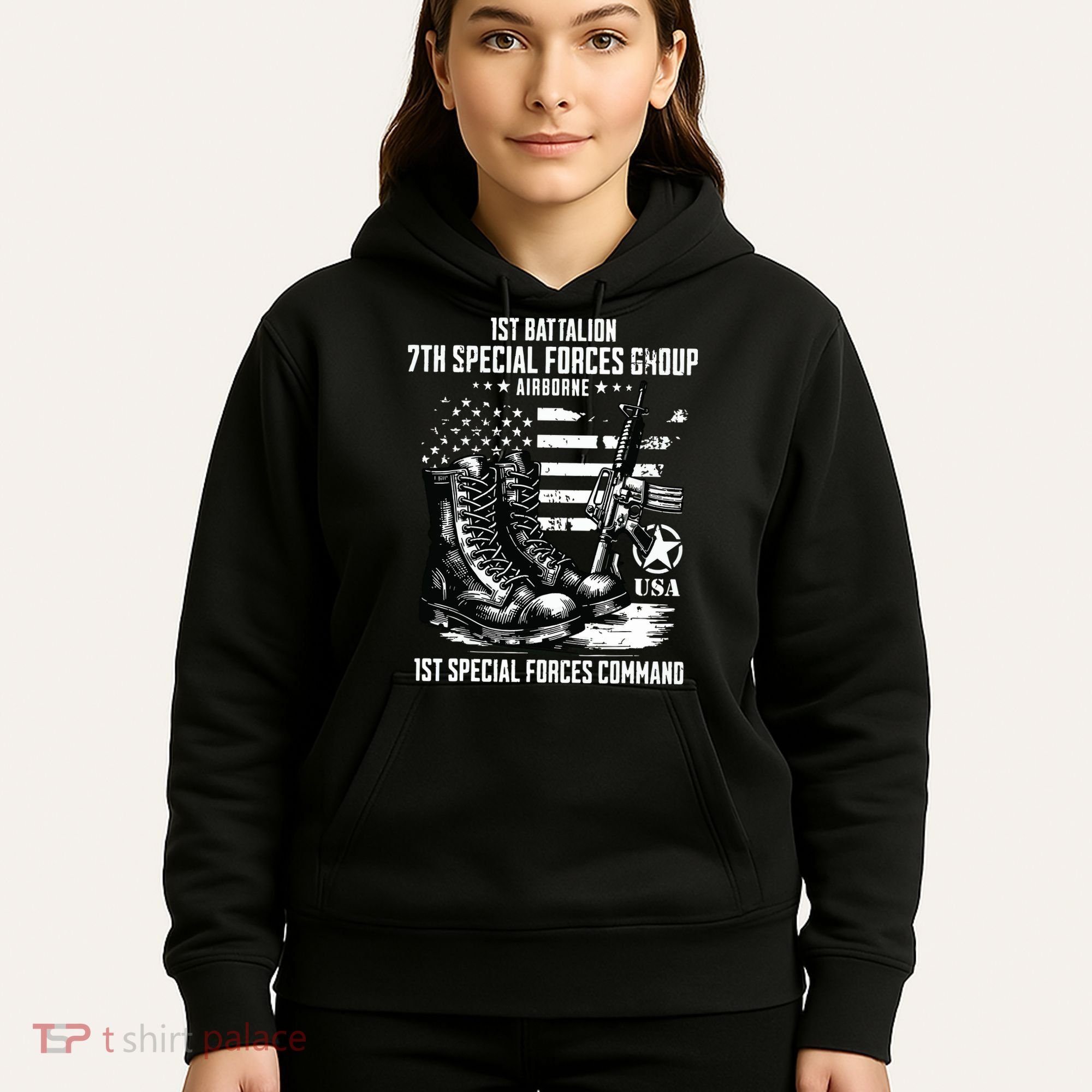 1st Battalion 7th Special Forces Group Airborne Veteran Hoodie