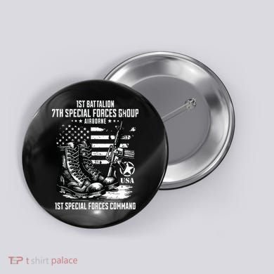 1st Battalion 7th Special Forces Group Airborne Veteran Button