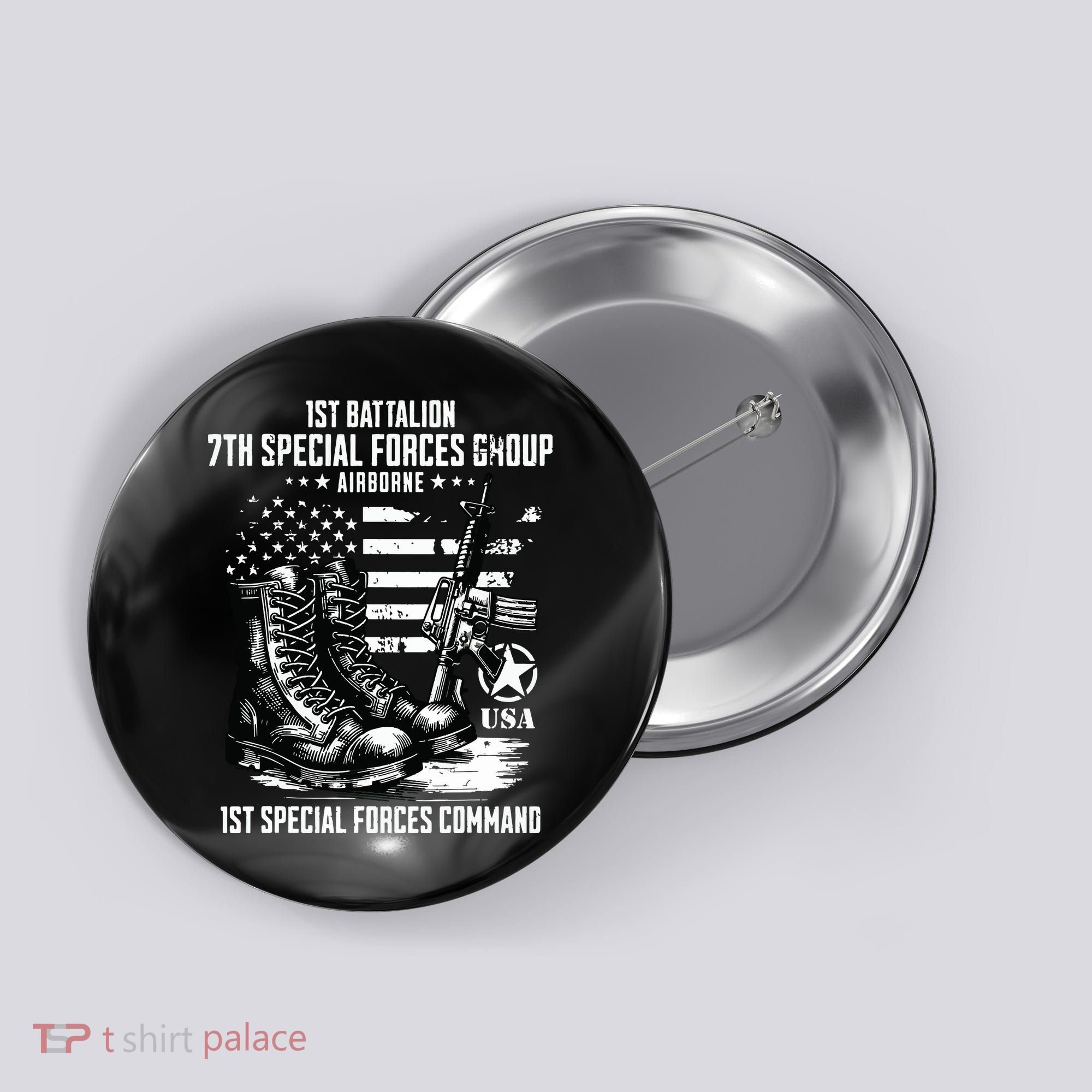 1st Battalion 7th Special Forces Group Airborne Veteran Button